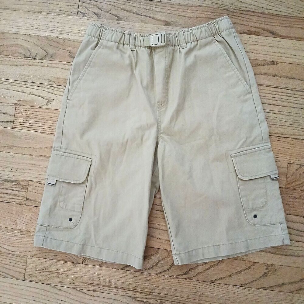 Lands End Boys Cargo Shorts Size 14/16 Front & Back Pockets Casual Shorts